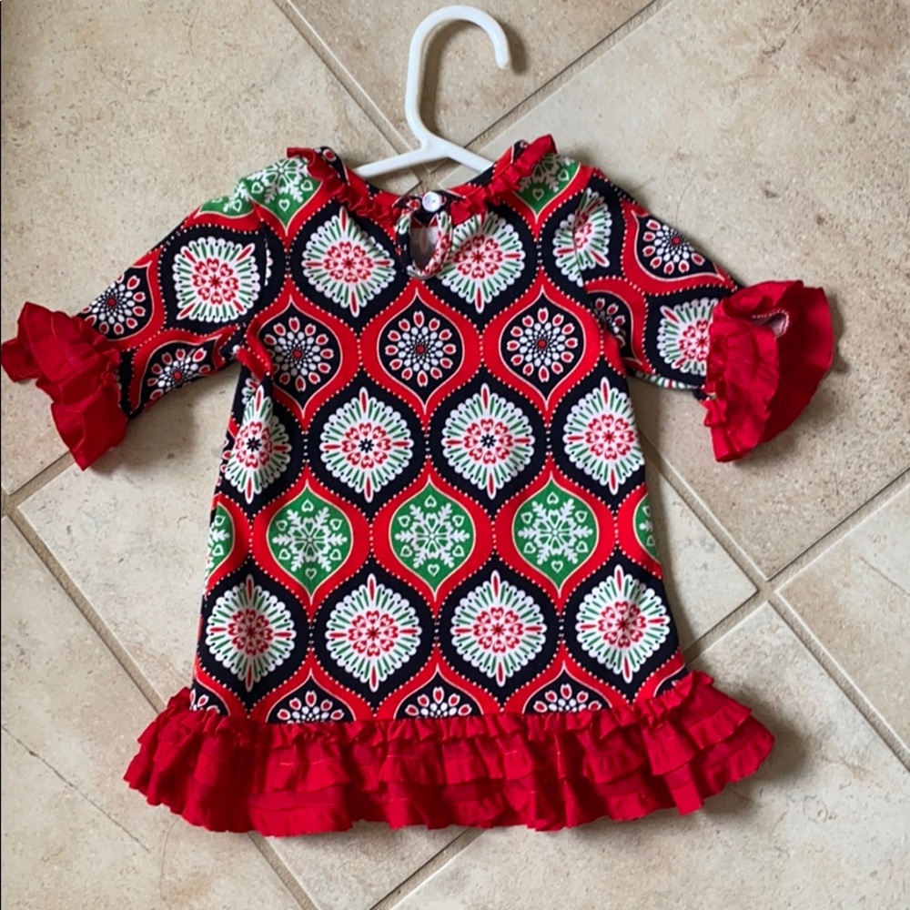 Christmas color Infant Dress